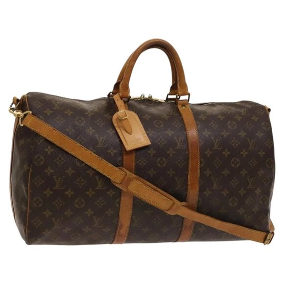 LOUIS VUITTON Monogram Keepall Bandouliere 50 Boston Bag M41416 LV Auth bs26829 - Picture 1 of 14